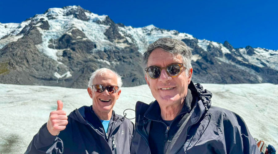 retired guests tasman glacier hiking two-retired-guests-tasman-glacier